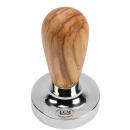 ECM Tamper 58,4 mm flat mit Olivenholzgriff