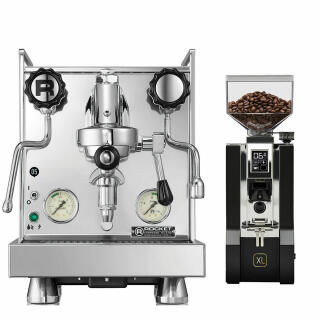 Rocket Espresso Mozzafiato Cronometro V + Eureka Mignon XL Schwarz