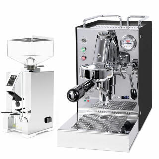 Quickmill Carola PID Schwarz + Eureka Dolce Vita Chrom