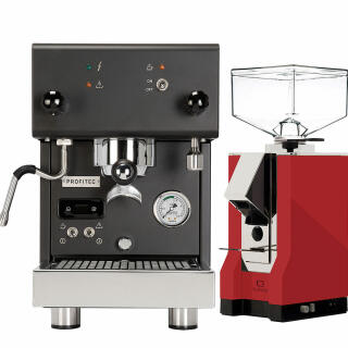 Profitec Pro300 Schwarz 10375 + Eureka Silenzio 55 Rot