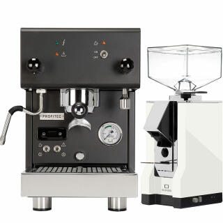Profitec Pro300 Schwarz 10375 + Eureka Silenzio 55 Weiß