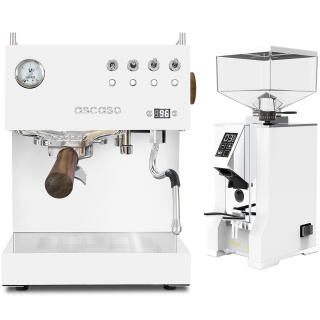 Ascaso Steel Duo PID Weiß + Eureka Dolce Vita Weiß