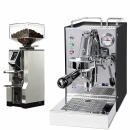 Quickmill Carola PID Schwarz + Eureka Libra Chrom