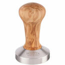 Motta Tamper 58,4mm flat mit Olivenholzgriff