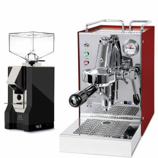 Quickmill Carola PID Rot + Eureka Silenzio 55 Schwarz