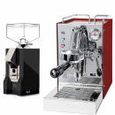 Quickmill Carola PID Rot + Eureka Silenzio 55 Schwarz