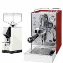 Quickmill Carola PID Rot + Eureka Silenzio 55 Weiß