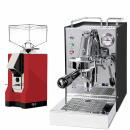 Quickmill Carola PID Schwarz + Eureka Silenzio 55 Rot
