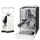 Quickmill Carola PID Schwarz + Eureka Silenzio 55 Weiß