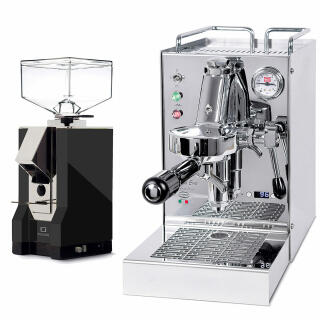 Quickmill Carola PID Edelstahl + Eureka Silenzio 55 Schwarz