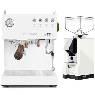 Ascaso Steel Duo PID Weiß + Eureka Silenzio 55 Weiß
