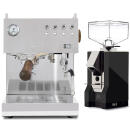 Ascaso Steel Duo PID Edelstahl + Eureka Silenzio 55 Schwarz