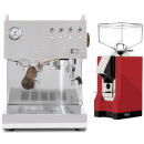Ascaso Steel Duo PID Edelstahl + Eureka Silenzio 55 Rot